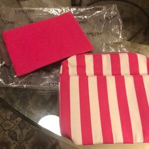 Lancome Pink and White Cosmetic Bags